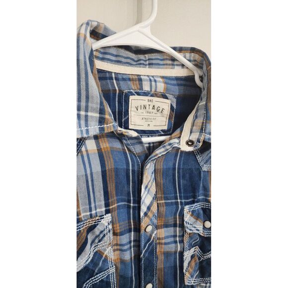 BKE Buckle Vintage 1967 Pearl Snap Shirt Size Medium Long Sleeve‎ Cowboy Western - Picture 3 of 9